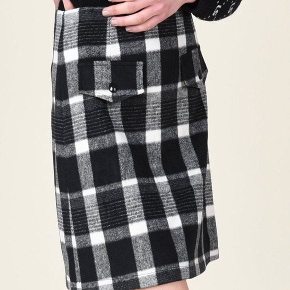 Plaid Check Mini Skirt - Picture 1 of 3